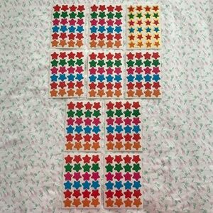 NEW 240 Pcs 10 Sheets Star Sticker Set